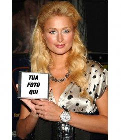 Fotomontaggio di mettere la tua foto su un CD che contiene Paris Hilton