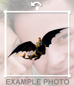 Sticker dal film "How to Train Your Dragon" con il personaggio principale e il suo drago