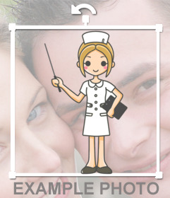 Picture Sticker di un infermiere di timbrare sulle vostre fotografie