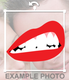 Sticker di bocca di una donna sexy con rossetto 