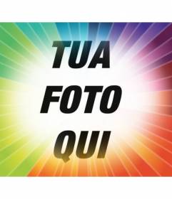 Filtro Foto con arcobaleno raggi gradiente per fare la tua foto e aggiungere testo online gratuitamente