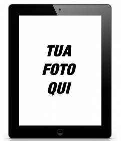 Fotomontaggio di mettere la tua foto su un tablet o ipad