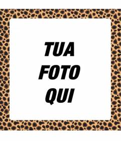 Cornice per foto con arancio e nero ghepardo-print per aggiungere alle vostre foto