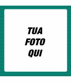 Piazza cornice con strisce verde scuro e verde chiaro per mettere una foto e testo