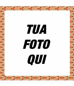 Square foto cornice arancione e verde mosaico motivi