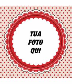 Decorate le vostre foto con questo stile retrò quadrato rosso photoframe, bianco e