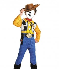 Fotomontaggio di Woody di Toy Story per mascherare il vostro bambino in linea