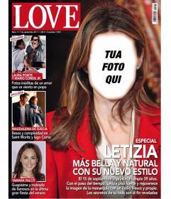 Fotomontaggio con una copertina di una rivista per mettere la vostra faccia sul principessa Letizia