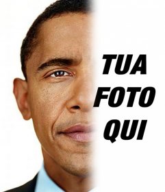 Creare un fotomontaggio con il volto del presidente Obama mescolato con metà del