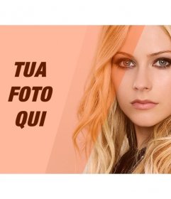 Creare un collage con Avril Lavigne e una foto di voi da modificare con filtro arancione decorativo