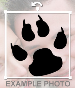 Tatoo di una impronta di un cane che si può mettere nelle tue foto e simulare un tatuaggio