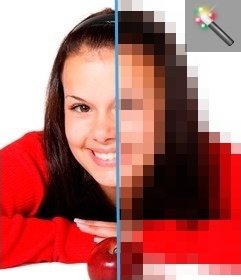 Effetto pixel le vostre foto online. Applicare al pixelization immagini effetto!