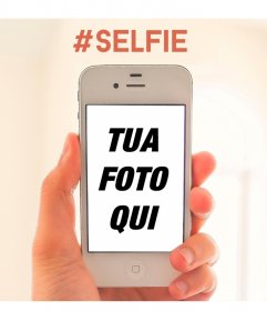 Template per il vostro selfie un iphone bianco