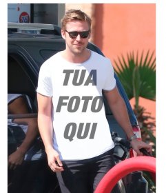 Metti la tua foto sulla maglietta di Ryan Gosling