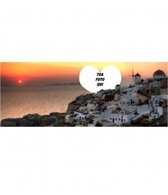 Fotomontaggio di mettere la tua foto su una copertina Facebook Creare una spettacolare Santorini