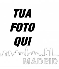 Silhouette della città di Madrid, per modificare la tua foto per