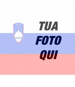 Metti la tua foto con la bandiera della Slovenia con questo fotomontaggio online