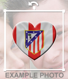 Cuore con la bandiera di Atletico Madrid da incollare sul tuo foto 