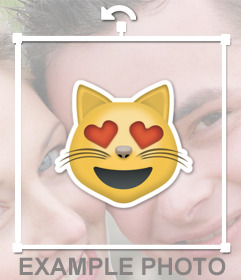 Cat emoticon Cover adesiva personalizzata per le vostre foto