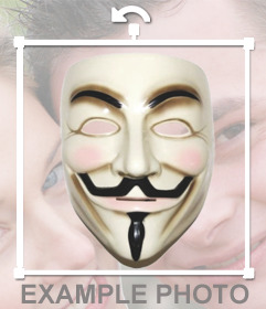 Si può indossare la maschera anonimo con questo adesivo