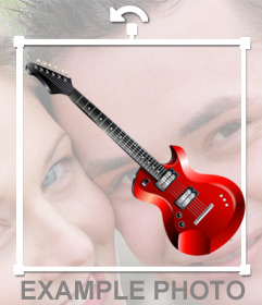 Una chitarra elettrica per mettere sulle tue foto con questo adesivo