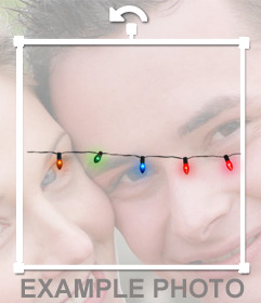 Sticker di luci di Natale per decorare luci colorate foto