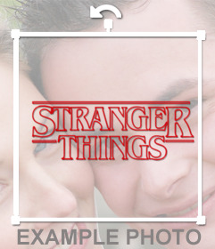 Logo della famosa serie Stranger Things come adesivo per incollare nelle foto