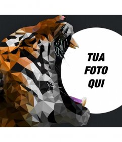 Photo frame in cui la vostra foto appare con una tigre