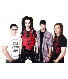 Con questa foto effetto si va avanti sulla maglietta di un membro dei Tokio Hotel