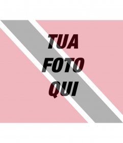 Fotomontaggio in cui si può mettere la bandiera di Trinidad e Tobago con la vostra foto
