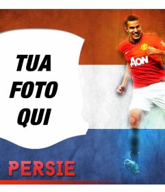 Metti la tua foto accanto a Robin van Persie, calciatore olandese