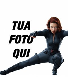 Crea un fotomontaggio con la Vedova Nera 