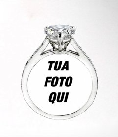 Metti una foto della vostra ragazza o ragazzo in un anello di diamanti Cartier, fotomontaggio romantico