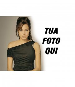 Fotomontaggio con Angelina Jolie a comparire al suo fianco