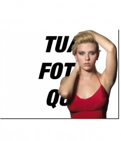 Photo effetto, insieme a Scarlett Johansson, l'attrice di Hollywood