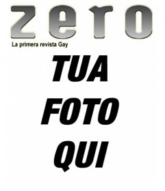 Casa perzonalizada con la tua foto del magazine Zero gay. Scegliete l'immagine per creare la prima pagina a cui si aggiunge una parola come titolare l'immissione del testo