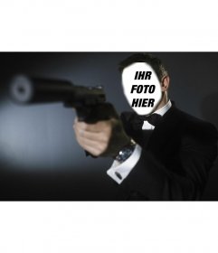 Fotomontage von James Bond (Daniel Craig) Fotomontage auf Ihr Foto auf James Bond setzen