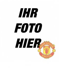 Fotomontage, in dem Sie den Schirm von Manchester United in Ihr Foto setzen können