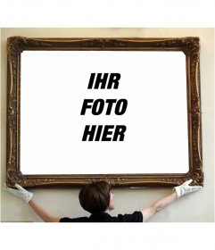 Setzen Sie Ihr Bild in einem Bild von einem Museum mit dieser Montage in der eine