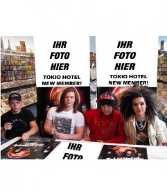 Collage, Ihr Foto in neues Mitglied von Tokio Hotel setzen