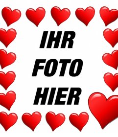 Herzen umgeben Ihr Foto mit dieser romantischen Effekt zu bearbeiten 