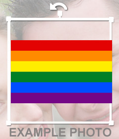 Homosexuell Stolz Flagge, die Sie in Ihrem Profil Bild als Aufkleber setzen können
