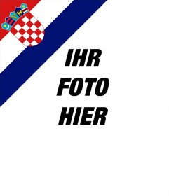 Wirkung von Kroatien Flagge in einer Ecke des Fotos kostenlos