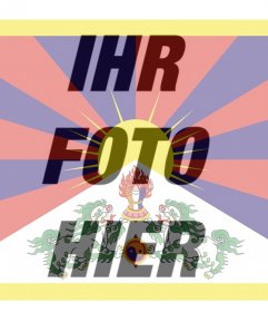 Foto-Filter von Tibet-Flagge, die Sie als Profilbild verwenden können