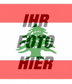 Flagge des Libanon, auf Ihr Profilbild soziale Netzwerke setzen