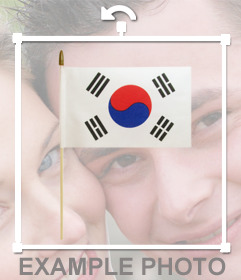 Flagge von Südkorea, die Sie auf Ihre Fotos mit diesem Effekt hinzufügen können online