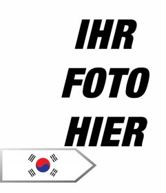 Fotomontage Online einen Pfeil mit der Flagge von Südkorea