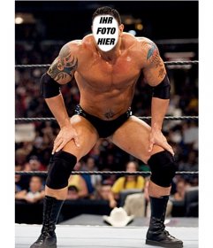 Fotomontage mit populären Ringer Batista zu setzen Ihr Gesicht