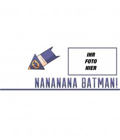 Fotomontage eines Cover-Foto mit einer Zeichnung von Batman