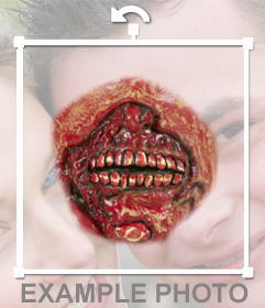Zombie Mund zu Ihren Fotos hinzufügen und eine besondere Wirkung